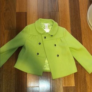 Janie and Jack lime green jacket